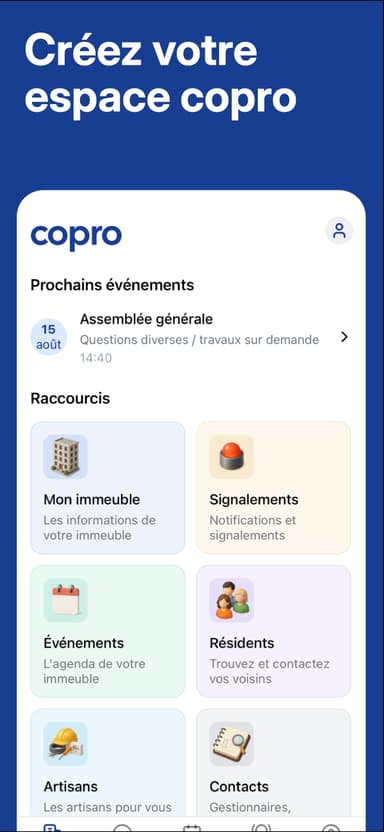 Créez votre espace copropriété à Cannes - Interface moderne