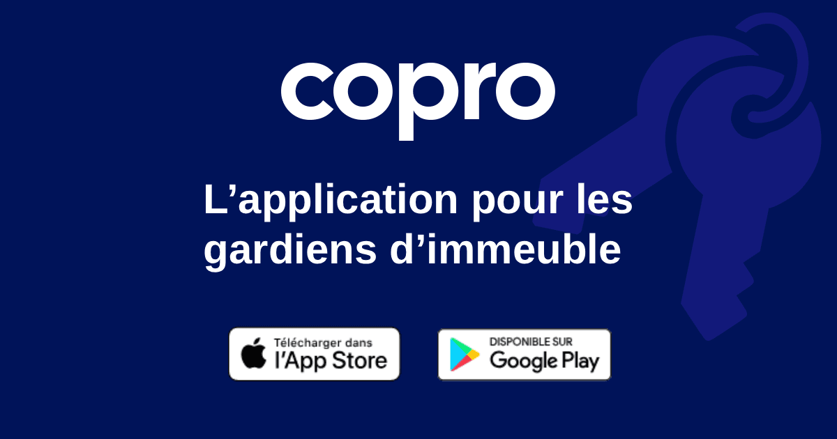 Gardien d'immeuble utilisant l'application Copro